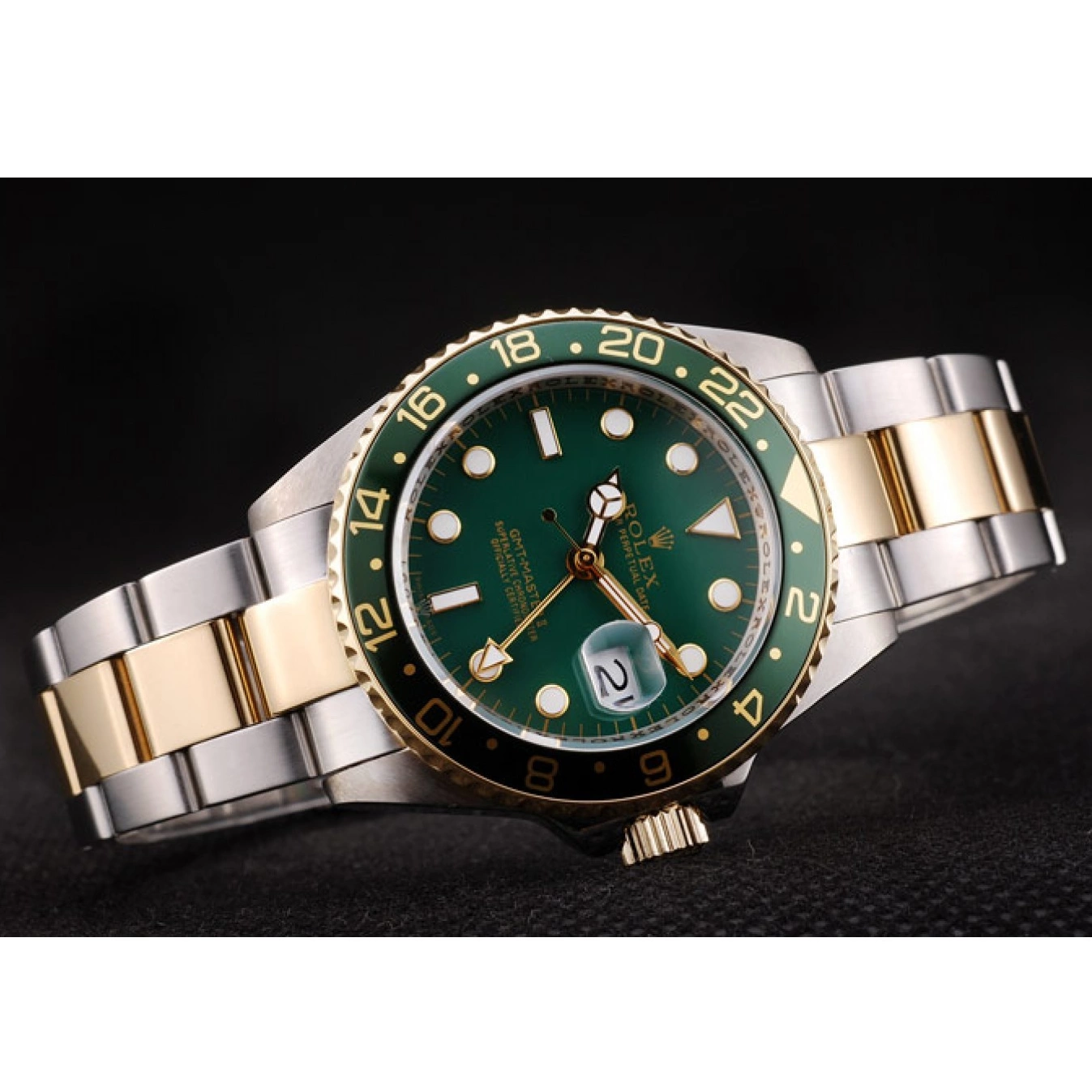 Aaa replica watch Rolex Watch Bezel Green Dial II Master GMT Green Ceramic 0725